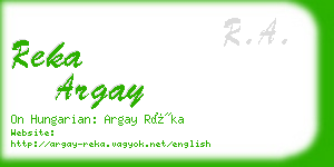 reka argay business card